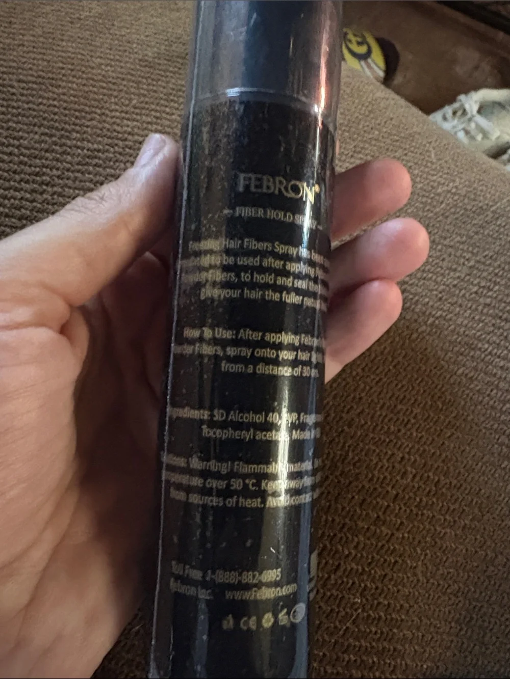 Febron Strong Hold Hair Spray — Black